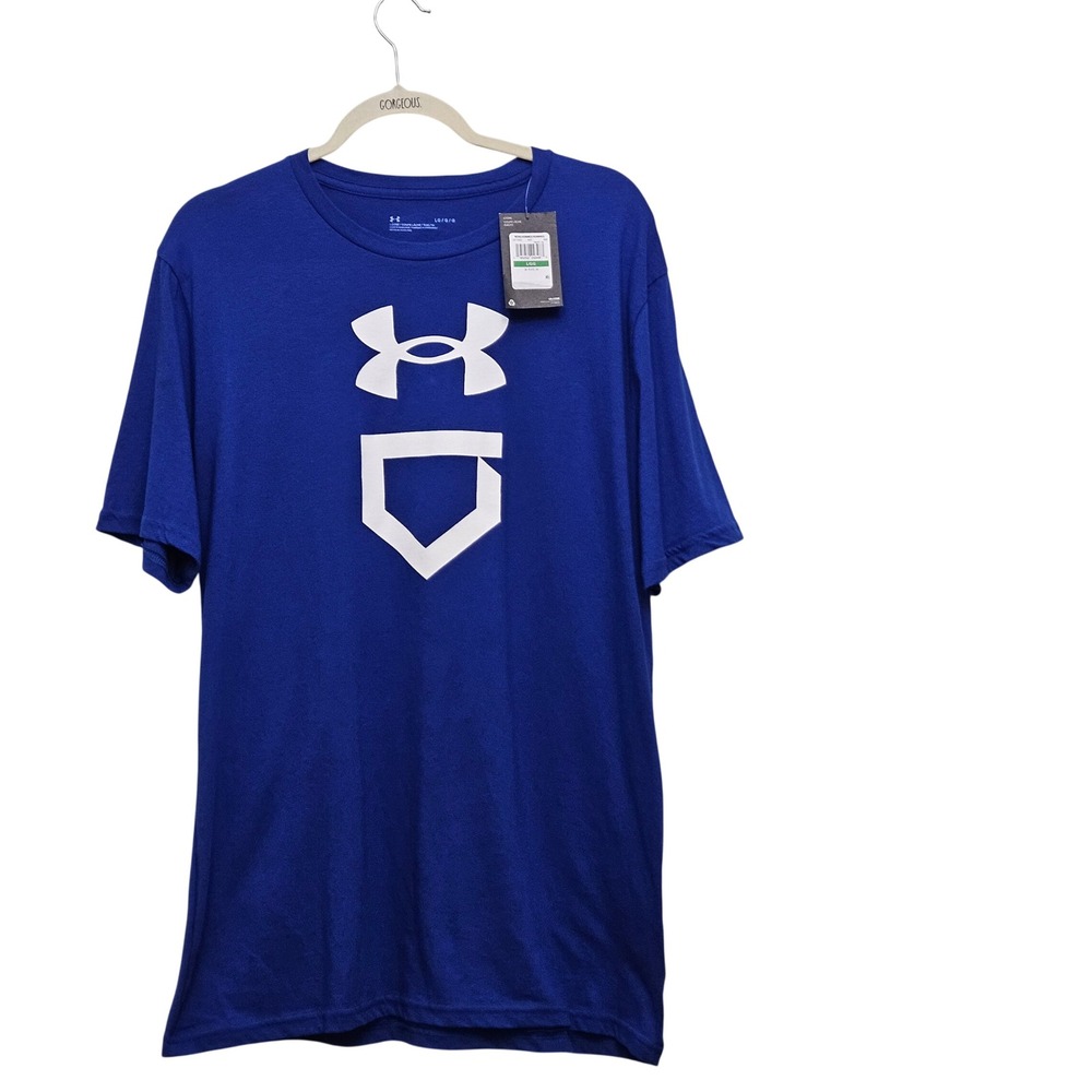 Under Armour T-Shirt XL Royal Blue Graphic Loose‎ Athletic Baseball Sporty Tee